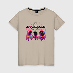 Женская футболка Its squidmas time to play