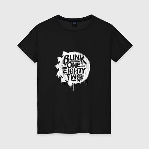 Женская футболка Blink 182, логотип / Черный – фото 1