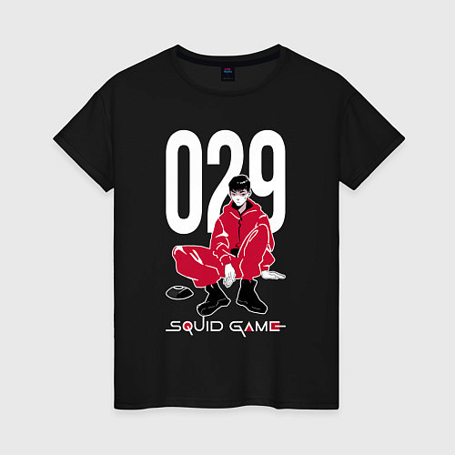 Женская футболка Squid game: guard 029 / Черный – фото 1
