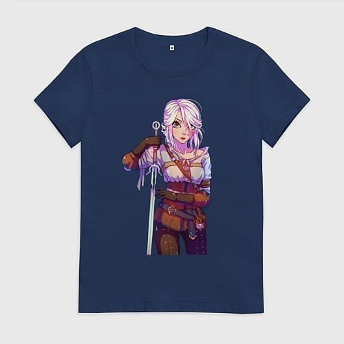 Женская футболка Циpи / Тёмно-синий – фото 1