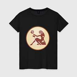 Женская футболка Дева бежевая зз