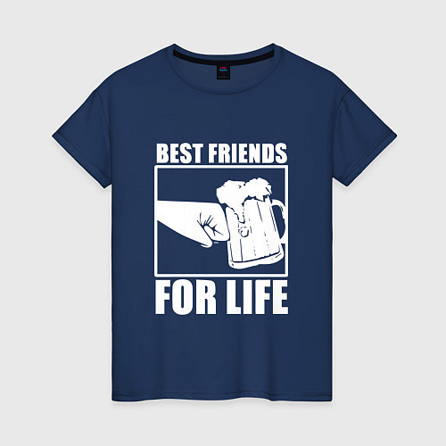 Женская футболка Best Friends For Life-Кулак встрою / Тёмно-синий – фото 1