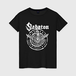 Женская футболка Белый логотип Sabaton