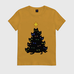 Женская футболка НовоКОТняя елка