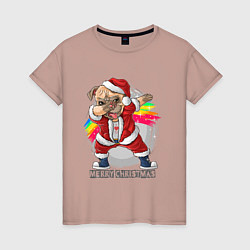 Женская футболка Christmas Pug