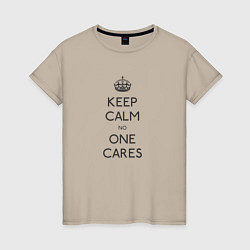 Женская футболка Keep Calm no one cares