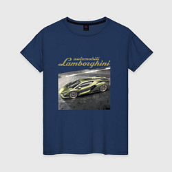 Женская футболка Lamborghini Motorsport sketch