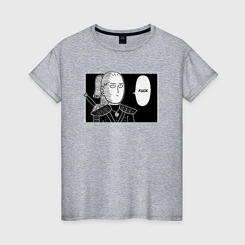 Женская футболка Любимое слово Геральта FUCK / Меланж – фото 1