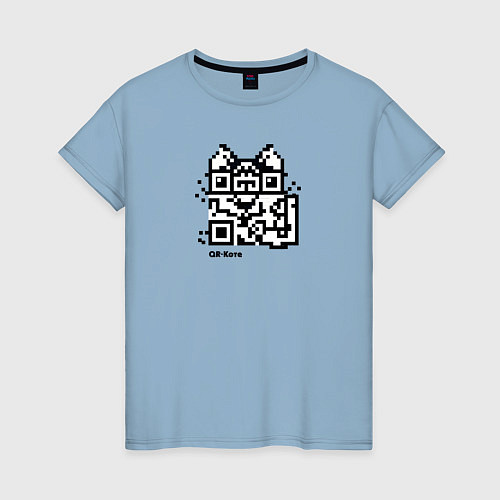 Женская футболка QR-коте / Мягкое небо – фото 1