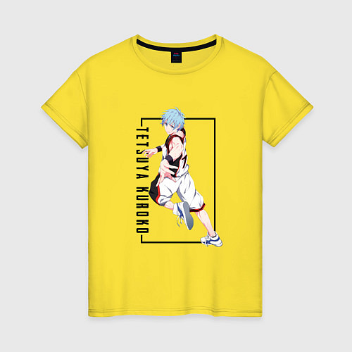Женская футболка Бакскетбол Куроко Тэцуя Куроко / Желтый – фото 1