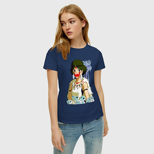 Женская футболка Angry princess / Тёмно-синий – фото 3