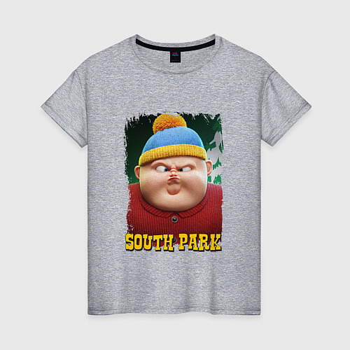 Женская футболка Eric Cartman 3D South Park / Меланж – фото 1