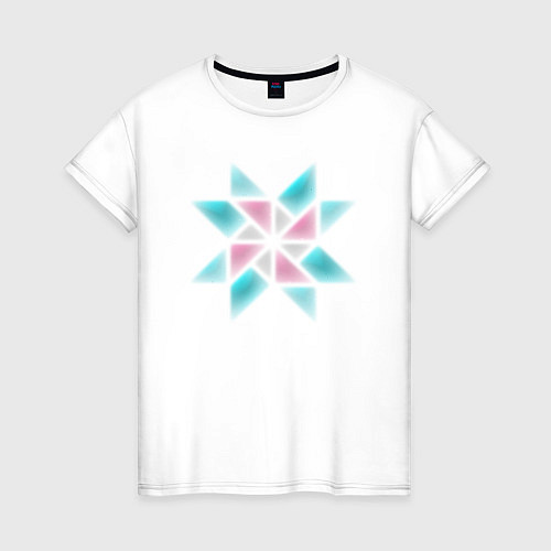 Женская футболка NEON Снежинка New Year / Белый – фото 1