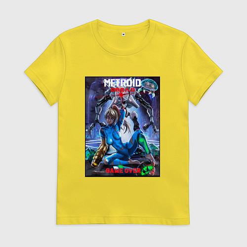Женская футболка Poster Game Over Metroid Dread / Желтый – фото 1