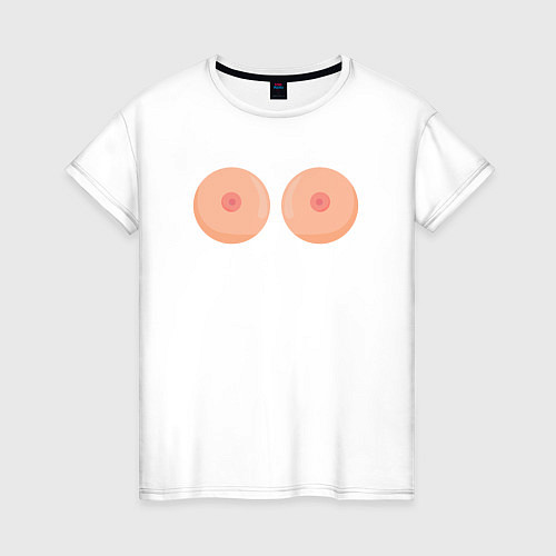 Женская футболка Boobs 18 / Белый – фото 1