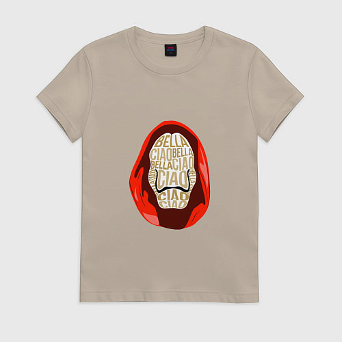 Женская футболка Dali Bella Ciao / Миндальный – фото 1