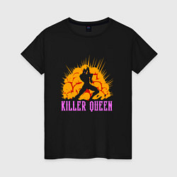 Женская футболка JOJO KILLER QUEEN КОРОЛЕВА УБИЙЦА SMOKE