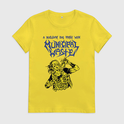 Женская футболка Nuclear keg party with Municipal Waste / Желтый – фото 1