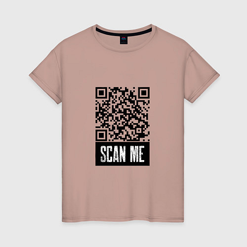 Женская футболка QR Scan / Пыльно-розовый – фото 1