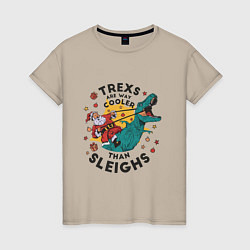 Женская футболка T-Rex Christmas