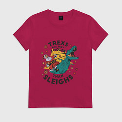 Женская футболка T-Rex Christmas