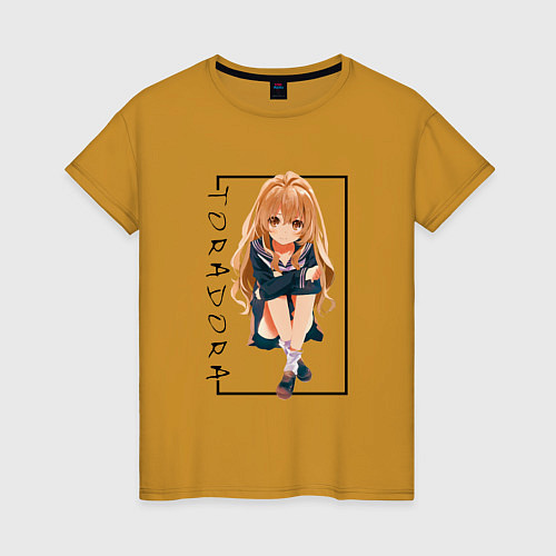 Женская футболка Торадора Toradora, Тайга Айсака / Горчичный – фото 1