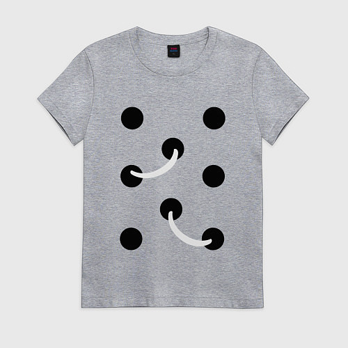 Женская футболка Иллюзия номер 1 / Меланж – фото 1