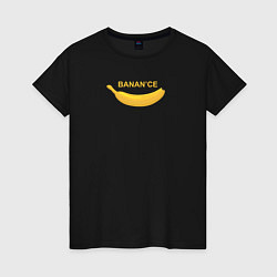 Футболка хлопковая женская Binance banana, цвет: черный