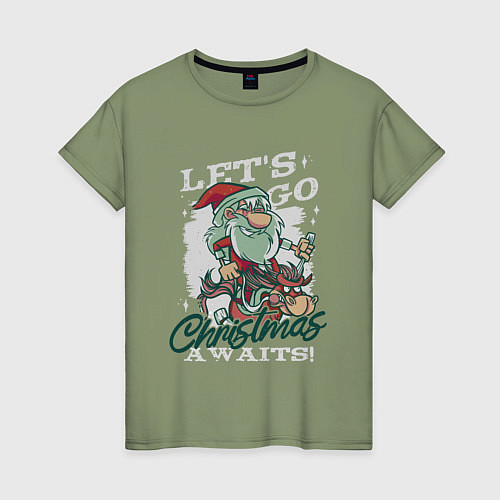 Женская футболка Christmas Awaits / Авокадо – фото 1