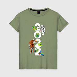 Женская футболка Два тигра 2022