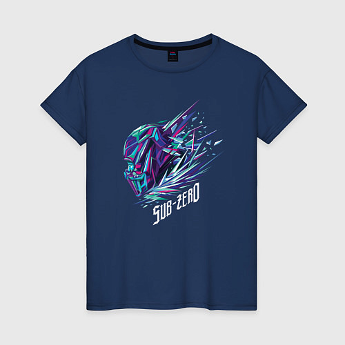 Женская футболка Саб-Зиро Мортал Комбат / Тёмно-синий – фото 1