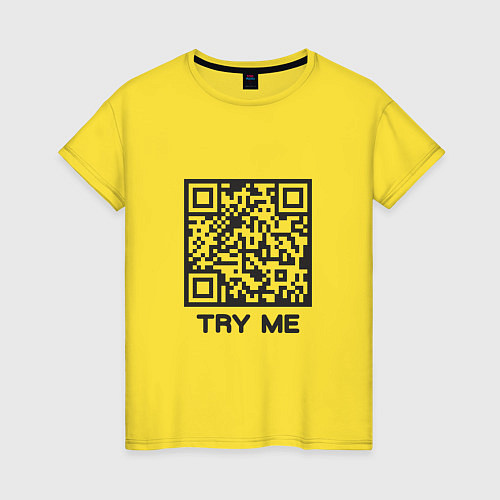Женская футболка Попробуй меня / Желтый – фото 1