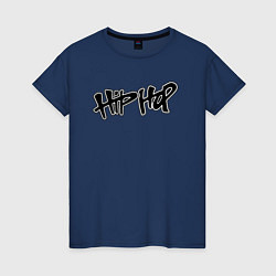 Футболка хлопковая женская HIP-HOP!, цвет: тёмно-синий