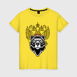 Женская футболка Русский мужественный медведь