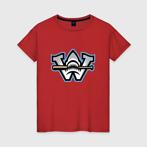 Женская футболка Wilmington sharks - baseball team / Красный – фото 1