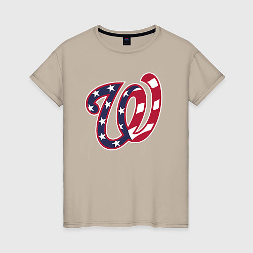 Женская футболка Washington Nationals - baseball team / Миндальный – фото 1