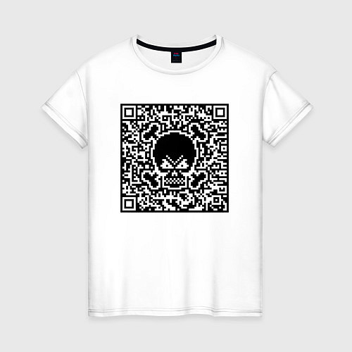 Женская футболка SKULL & BONES QR-code / Белый – фото 1