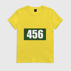 Футболка хлопковая женская Player 456, цвет: желтый