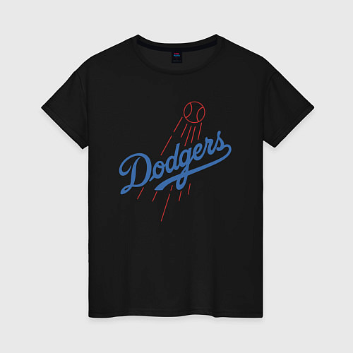 Женская футболка Los Angeles Dodgers baseball / Черный – фото 1