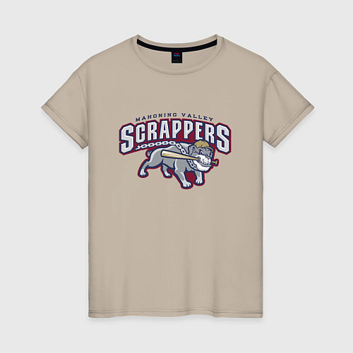 Женская футболка Mahoning Valley Scrappers / Миндальный – фото 1