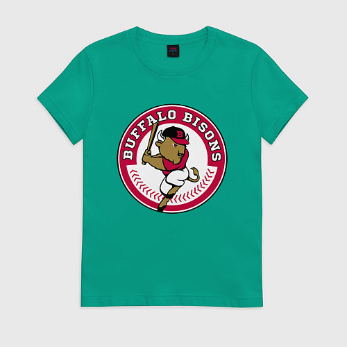 Женская футболка Buffalo Bisons - baseball team / Зеленый – фото 1