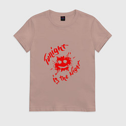 Футболка хлопковая женская Та самая ночь, цвет: пыльно-розовый