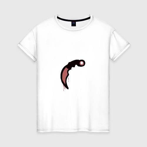 Женская футболка Граффити карамбит / Белый – фото 1