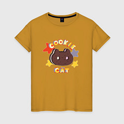 Женская футболка Котик печенька
