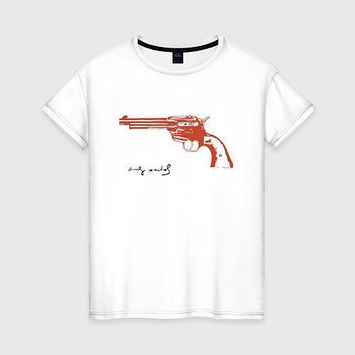 Женская футболка Andy Warhol revolver / Белый – фото 1
