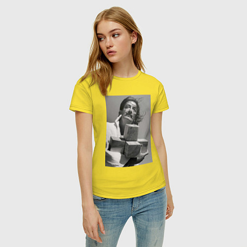 Женская футболка Salvador Dali & cross / Желтый – фото 3