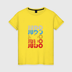 Футболка хлопковая женская Sport Judo, цвет: желтый