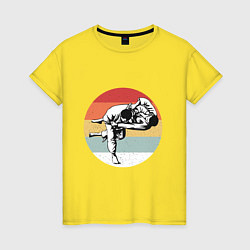 Футболка хлопковая женская Judo - Fighters, цвет: желтый
