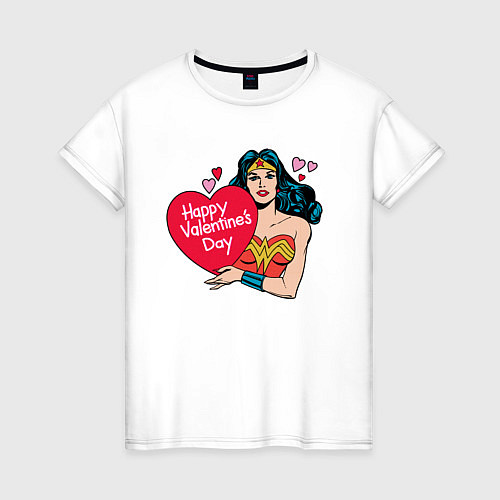 Женская футболка Wonder Woman Valentine / Белый – фото 1