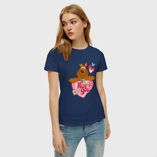 Женская футболка Ruv you Scooby Doo / Тёмно-синий – фото 3